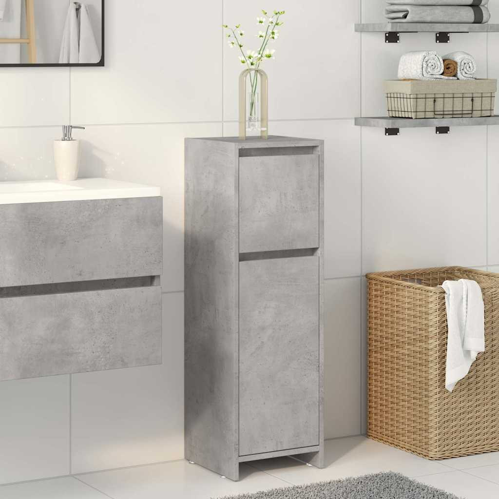 vidaXL Badezimmerschrank Betongrau 30x30x95 cm Holzwerkstoff
