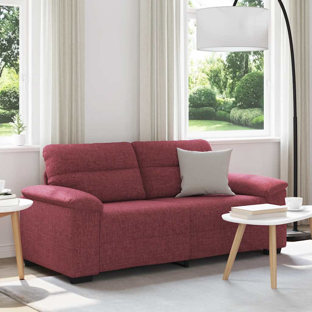 vidaXL 2-Sitzer-Sofa Weinrot 180x81x84 cm Stoff