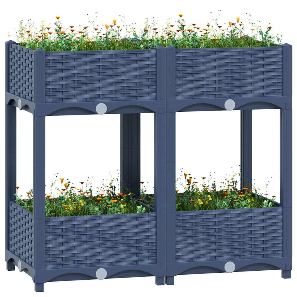 vidaXL Hochbeet 80x40x71 cm Polypropylen