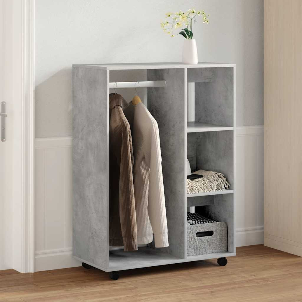 vidaXL Kleiderschrank Betongrau 80x40x110 cm Holzwerkstoff