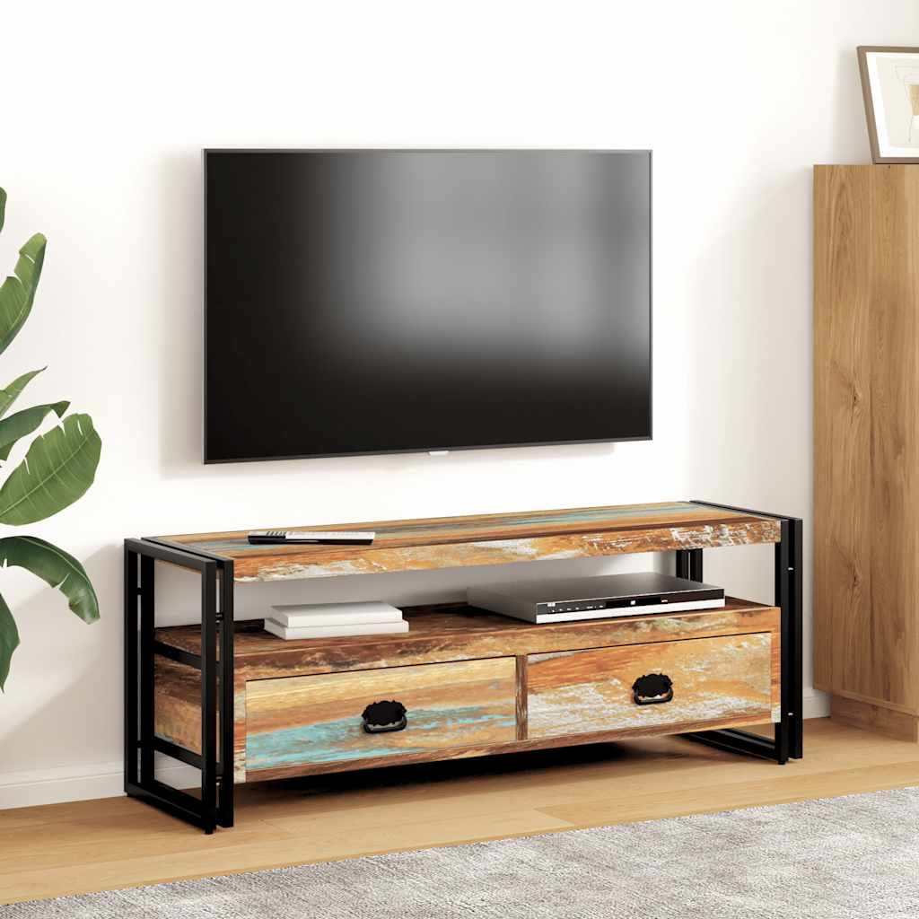 vidaXL TV-Schrank Altholz Massiv