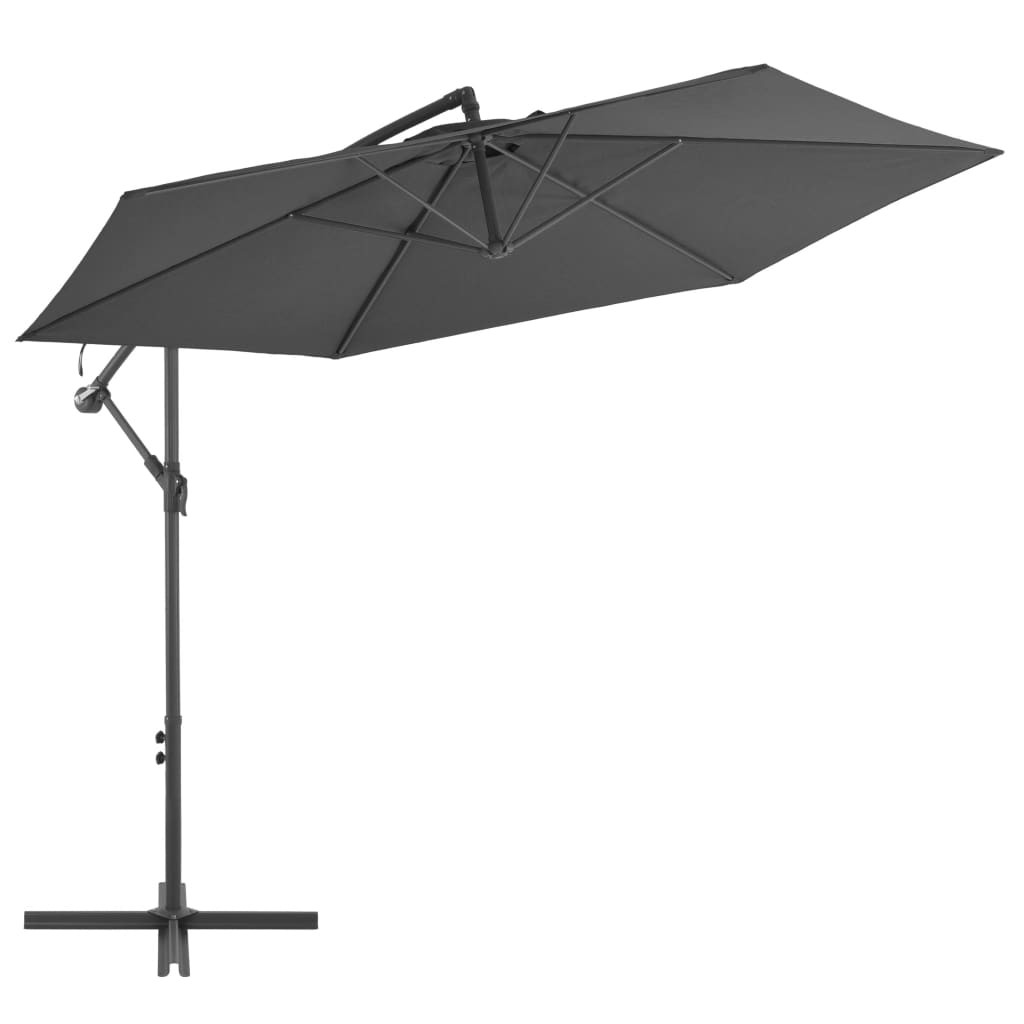 vidaXL Ampelschirm mit Aluminium-Mast 300 cm Anthrazit