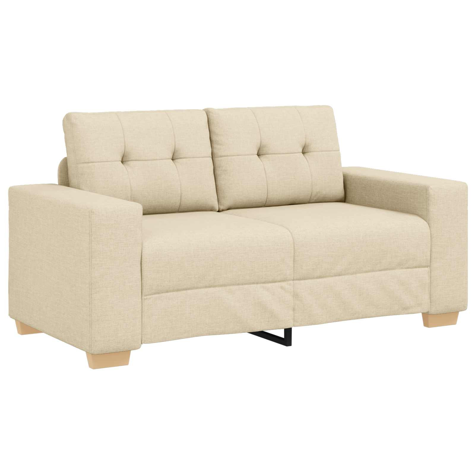 vidaXL Zweisitzer-Sofa Creme 160 cm Stoff