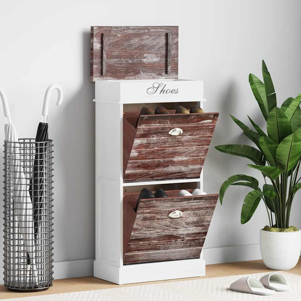 vidaXL Schuhschrank Braun 50 x 28 x 98 cm Paulownia Holz