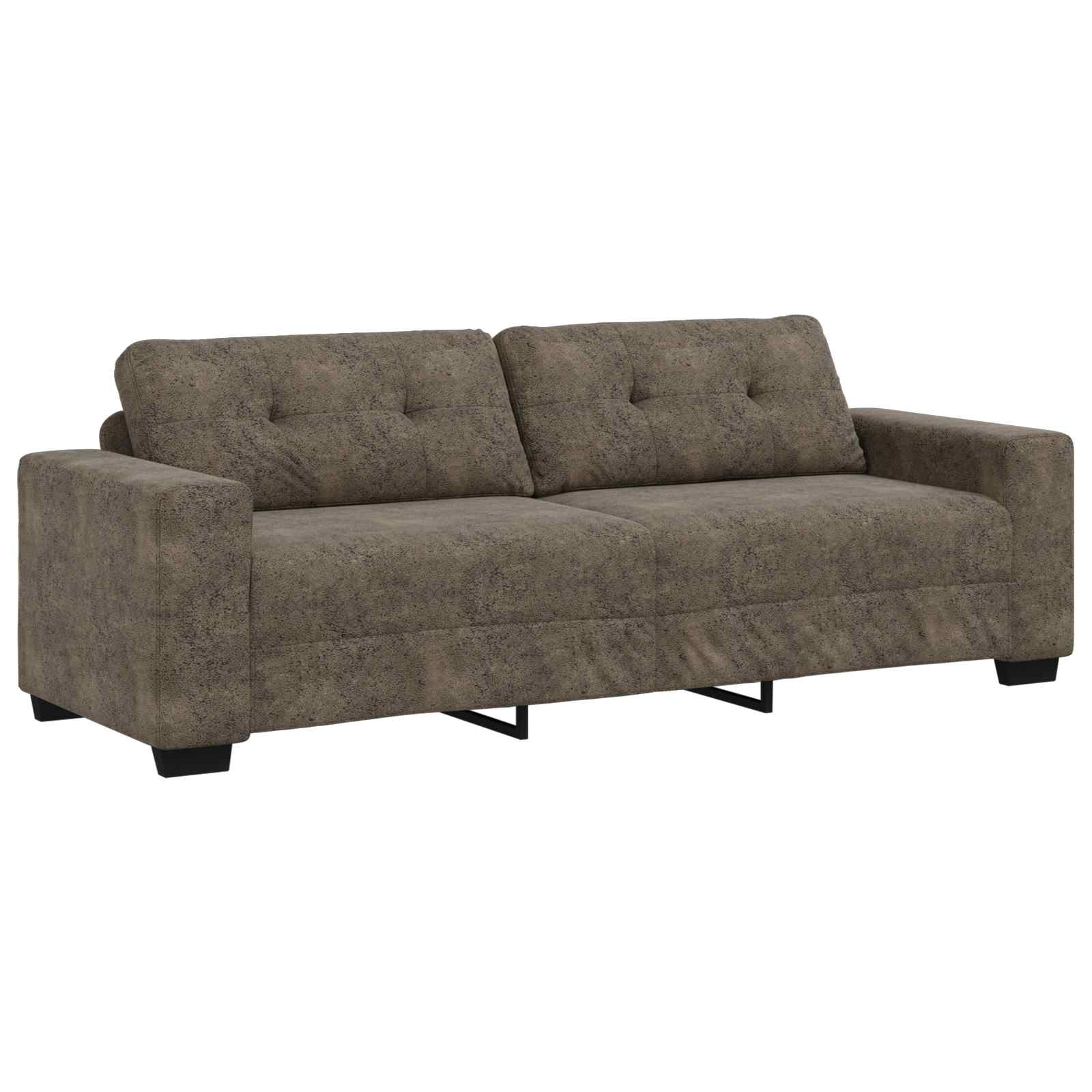 vidaXL 3-Sitzer-Sofa Dunkelgrau 220 cm Kunstleder