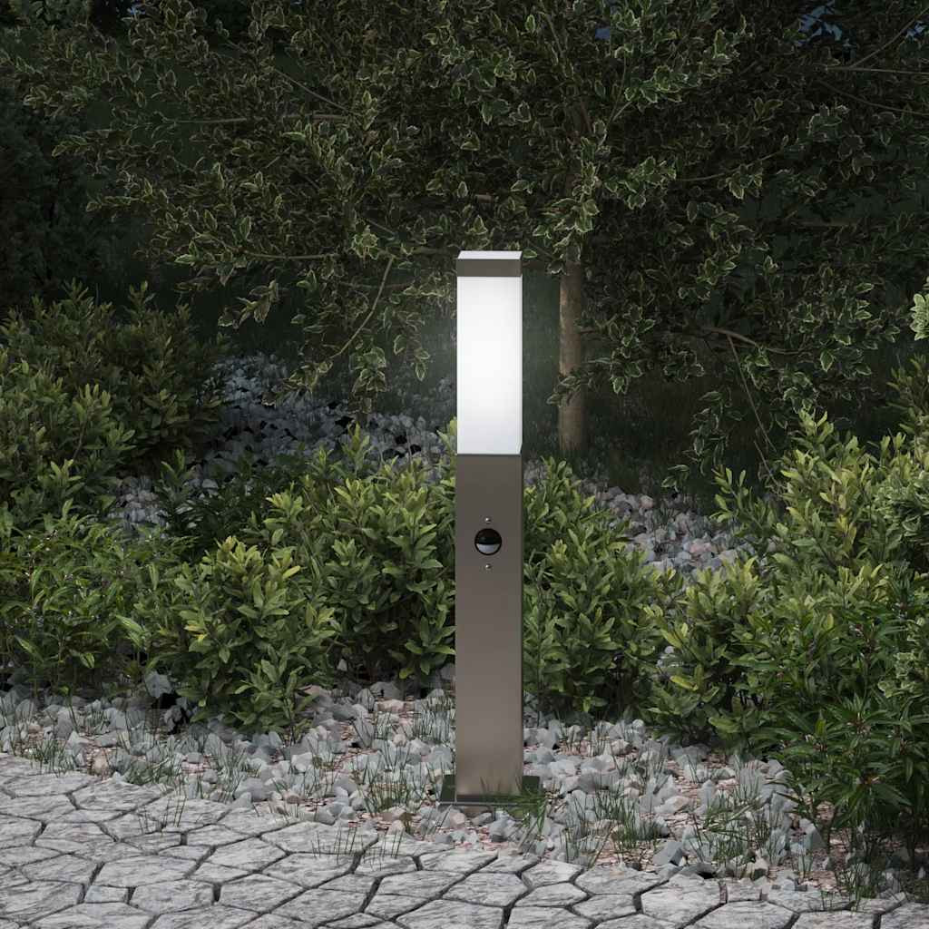 vidaXL Pollerleuchte mit Sensor 50 cm Edelstahl IP44