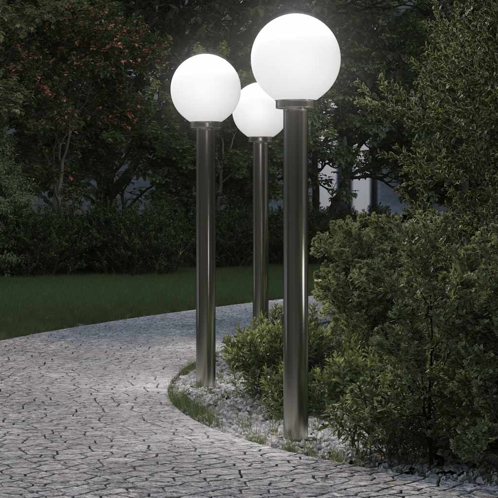 vidaXL Pollerleuchten 3 Stk. 120 cm Edelstahl IP44