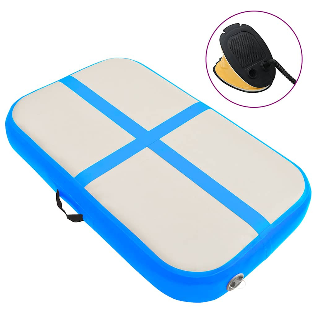 vidaXL Aufblasbare Gymnastikmatte mit Pumpe 60x100x20 cm PVC Blau