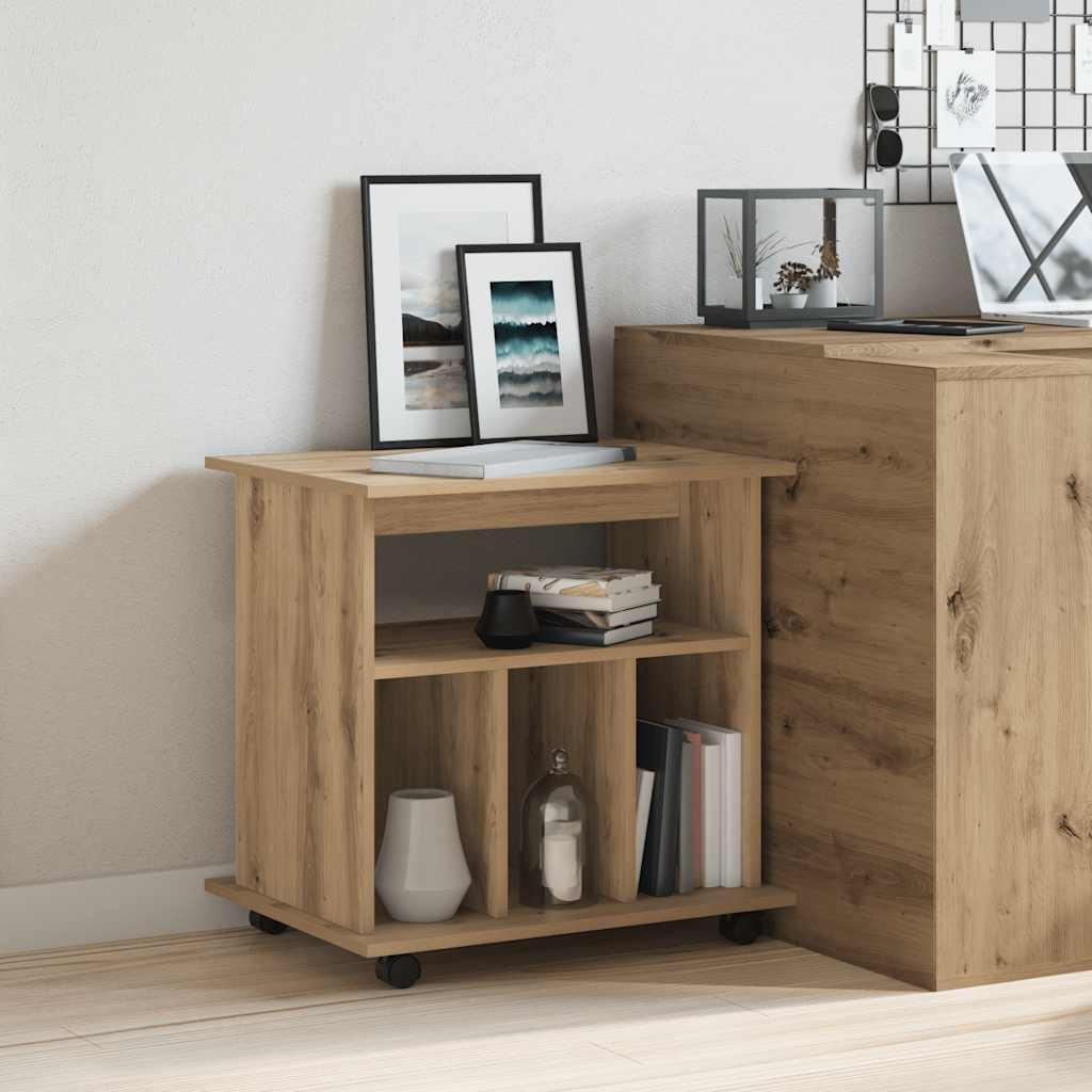 vidaXL Rollcontainer Artisan-Eiche 60x45x60 cm Holzwerkstoff