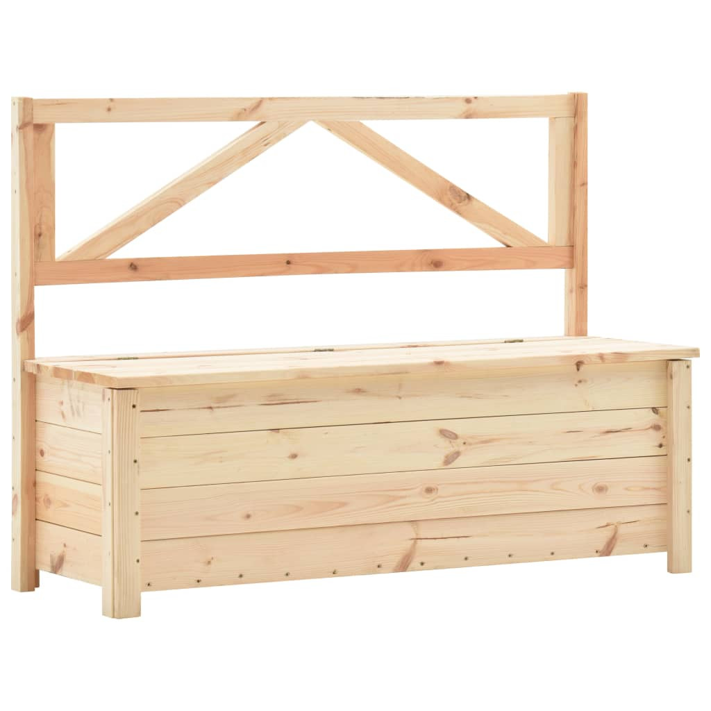 vidaXL Sitzbank mit Stauraum 120 cm Massivholz Kiefer