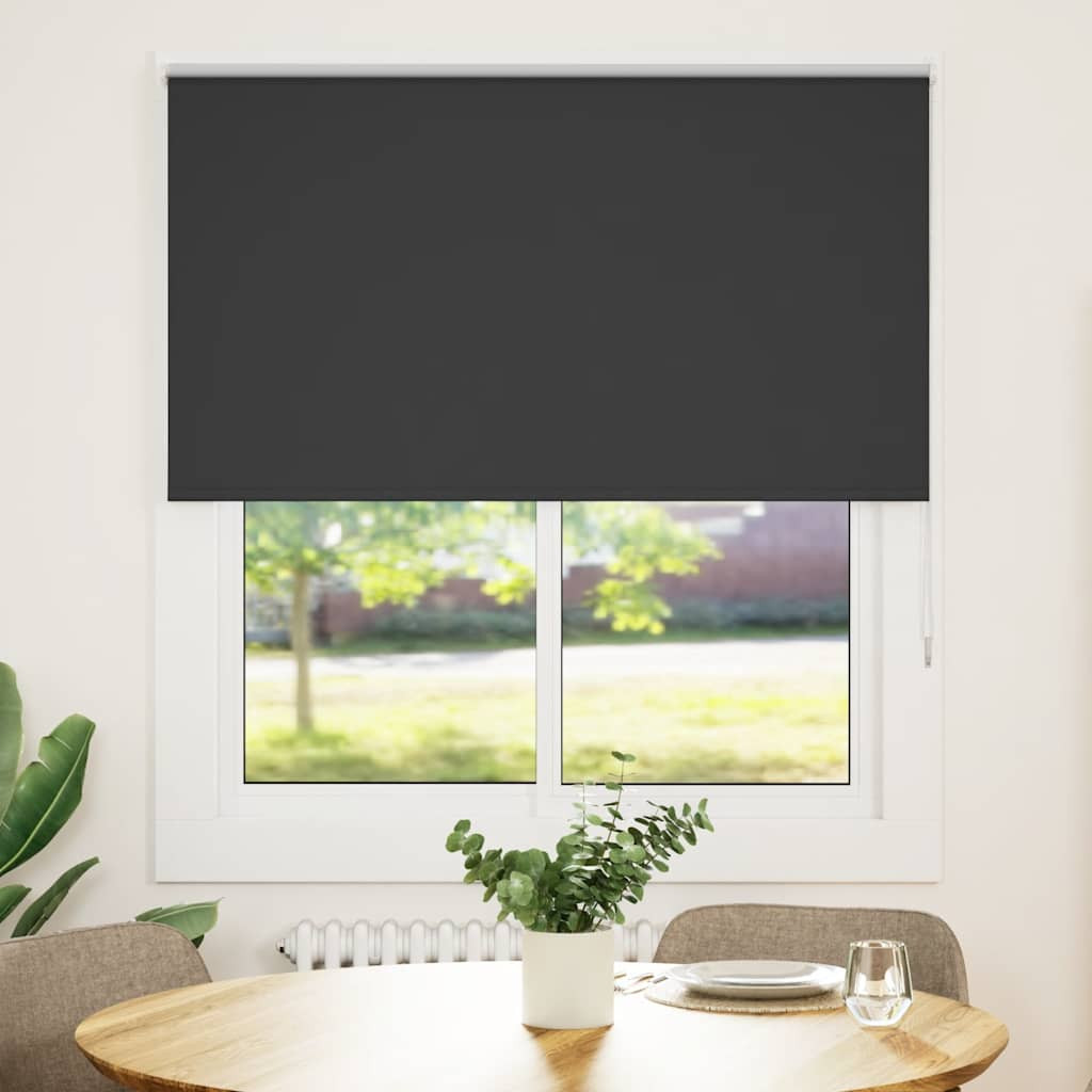 vidaXL Verdunkelungsrollo Schwarz 120x150 cm Stoffbreite 116,6 cm