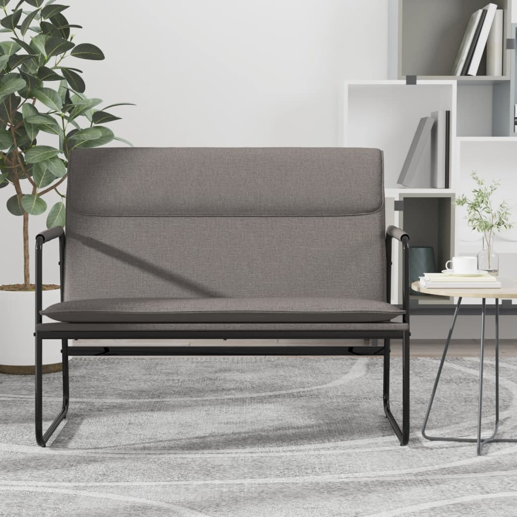 vidaXL Sitzbank Taupe 100x64x80 cm Stoff