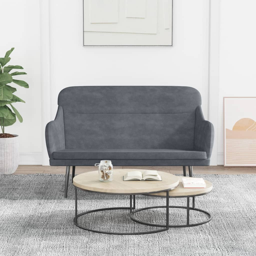 vidaXL Sitzbank Dunkelgrau 110x76x80 cm Samt