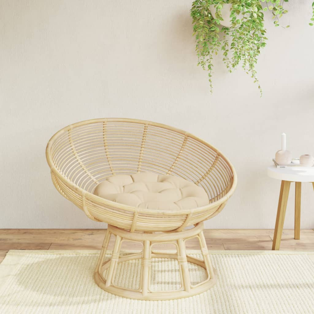 vidaXL Kissen Rund Beige Ø 60 x 11 cm Oxford-Gewebe