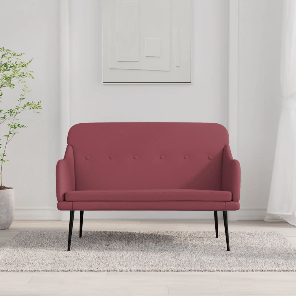 vidaXL Sitzbank Weinrot 110x76x80 cm Stoff