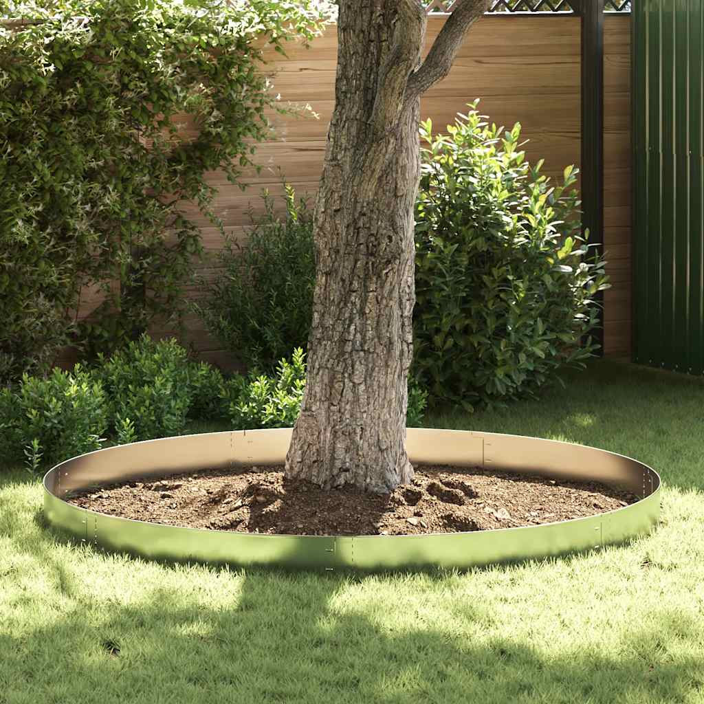 vidaXL Flexible Rasenkante 10-er Set Verzinkter Stahl 100x14 cm