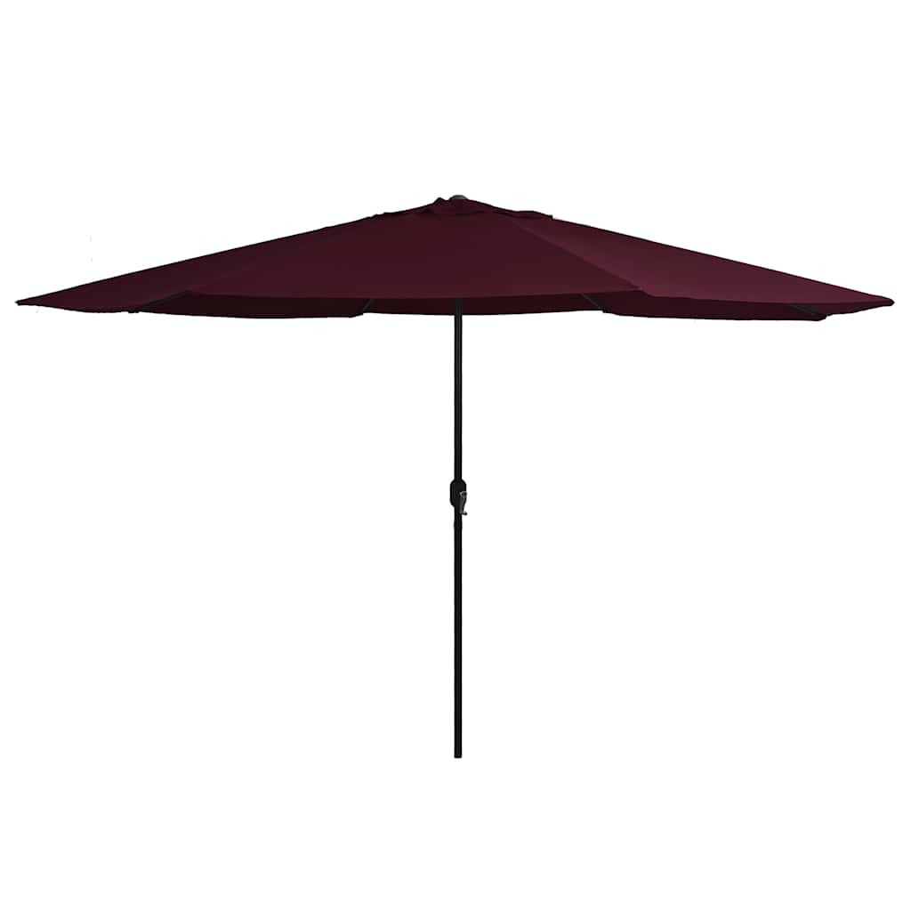 vidaXL Sonnenschirm mit Metall-Mast 390 cm Bordeauxrot