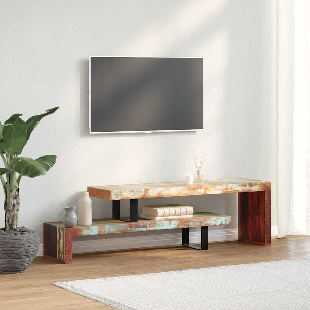 vidaXL TV-Schrank Altholz Massiv