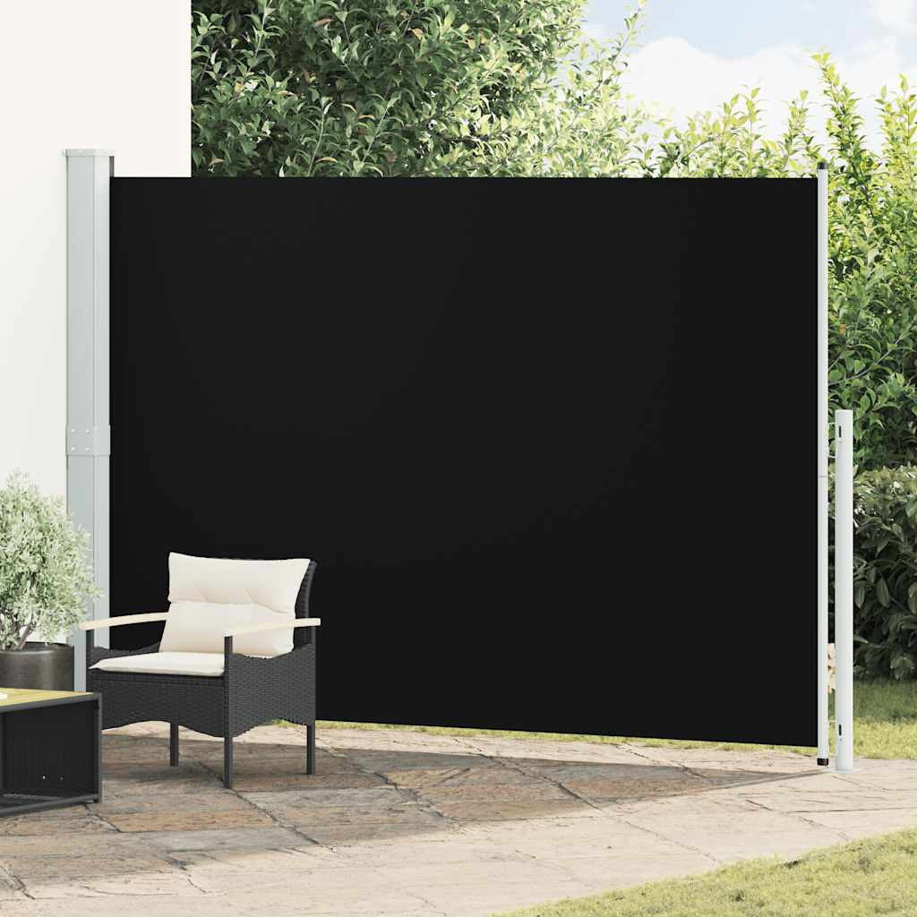 vidaXL Seitenmarkise Ausziehbar 200x300 cm Schwarz