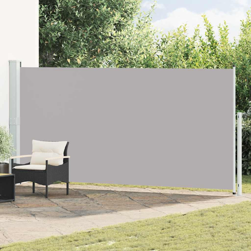 vidaXL Seitenmarkise Ausziehbar 180x500 cm Grau