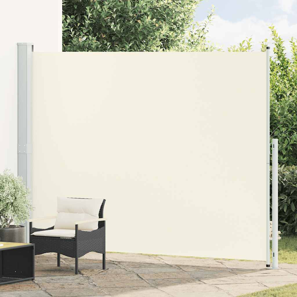 vidaXL Seitenmarkise Ausziehbar 220x300 cm Creme