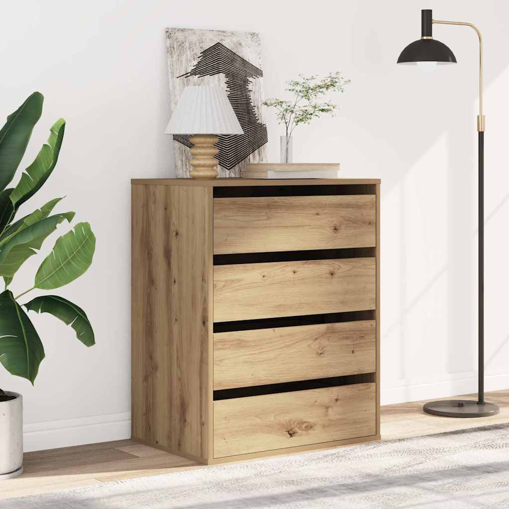 vidaXL Kommode Artisan-Eiche 60x41x76 cm Holzwerkstoff
