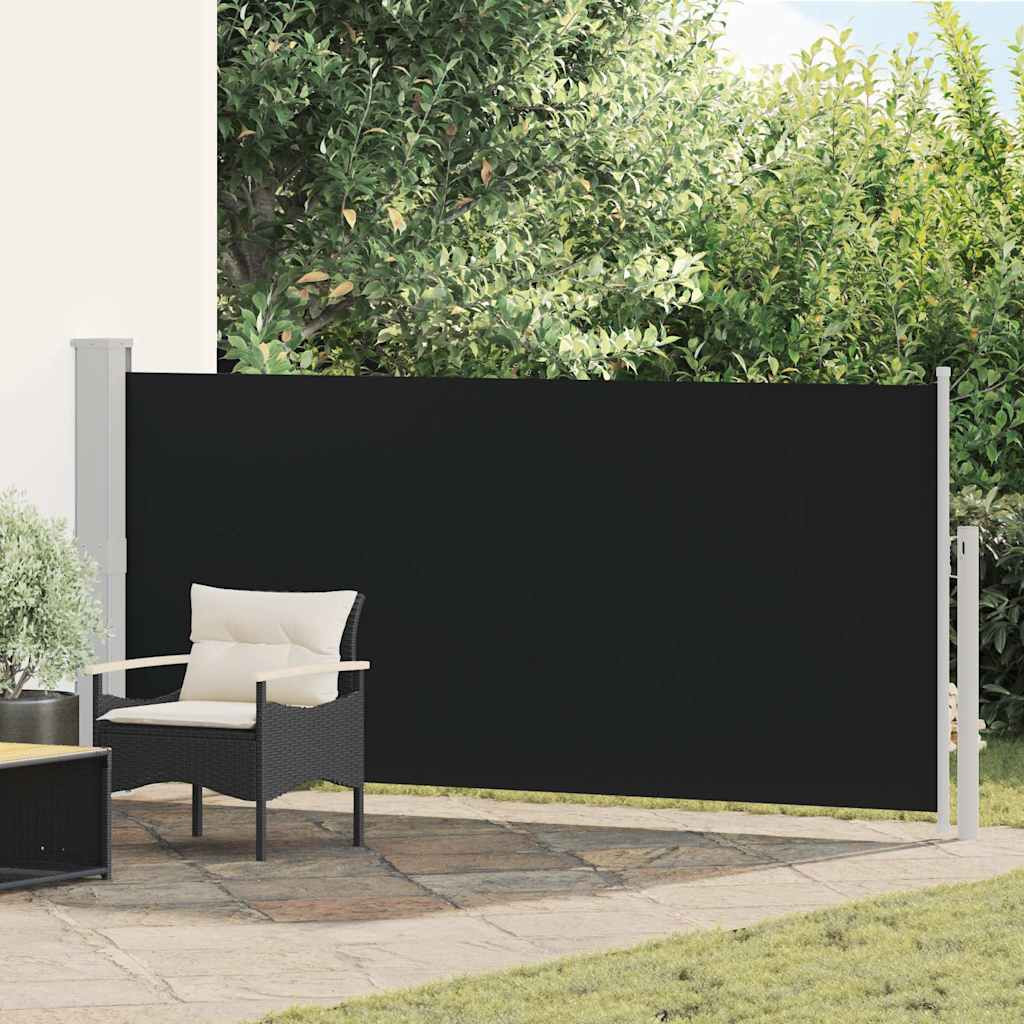 vidaXL Ausziehbare Seitenmarkise 140x300 cm Schwarz