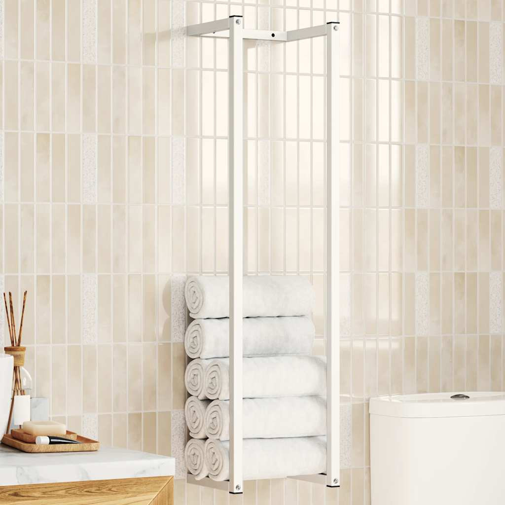 vidaXL Handtuchständer Weiß 25x20x95 cm Stahl