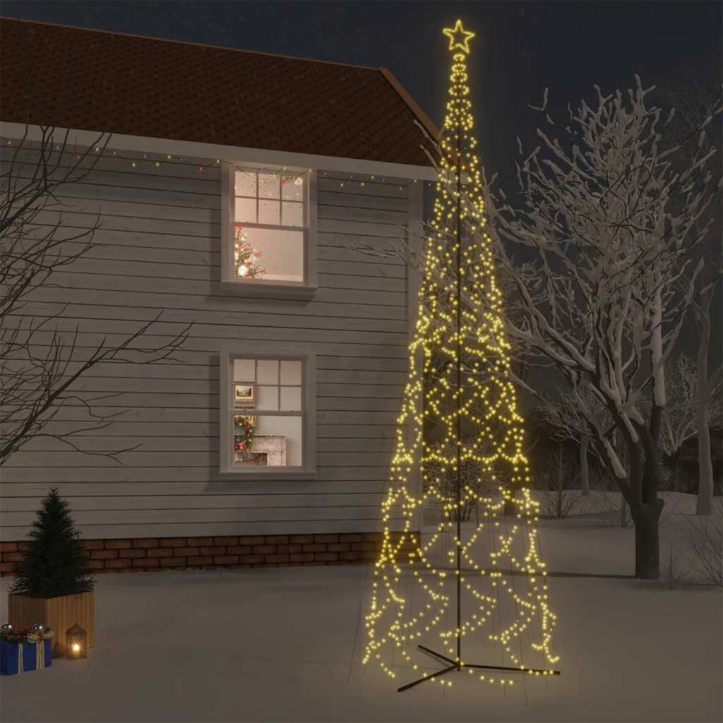 vidaXL Weihnachtsbaum-Kegel Warmweiß 3000 LEDs 230x800 cm
