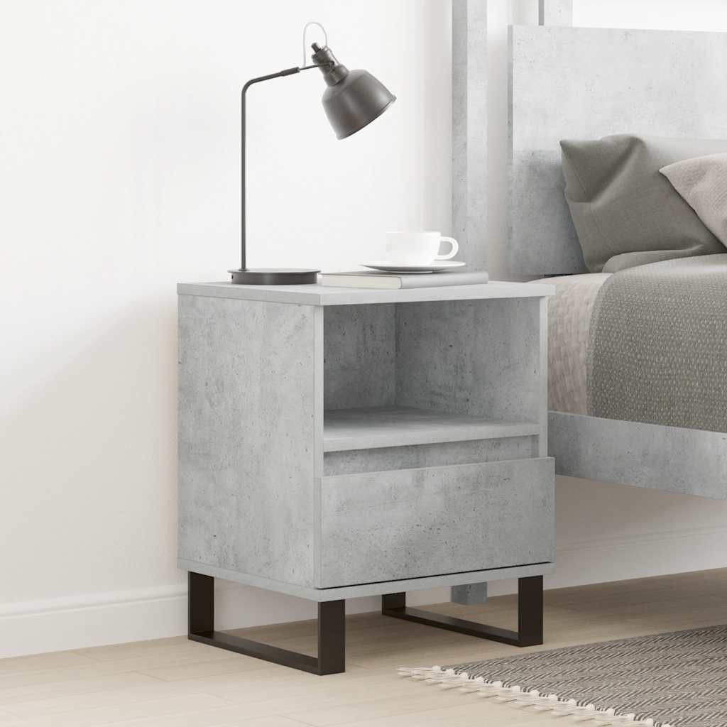vidaXL Nachttisch Betongrau 40x35x50 cm Holzwerkstoff