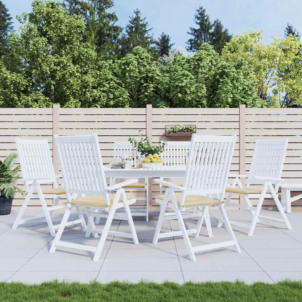 vidaXL Gartenstuhl-Kissen 6 Stk. Beige 50x50x4 cm Oxford-Gewebe