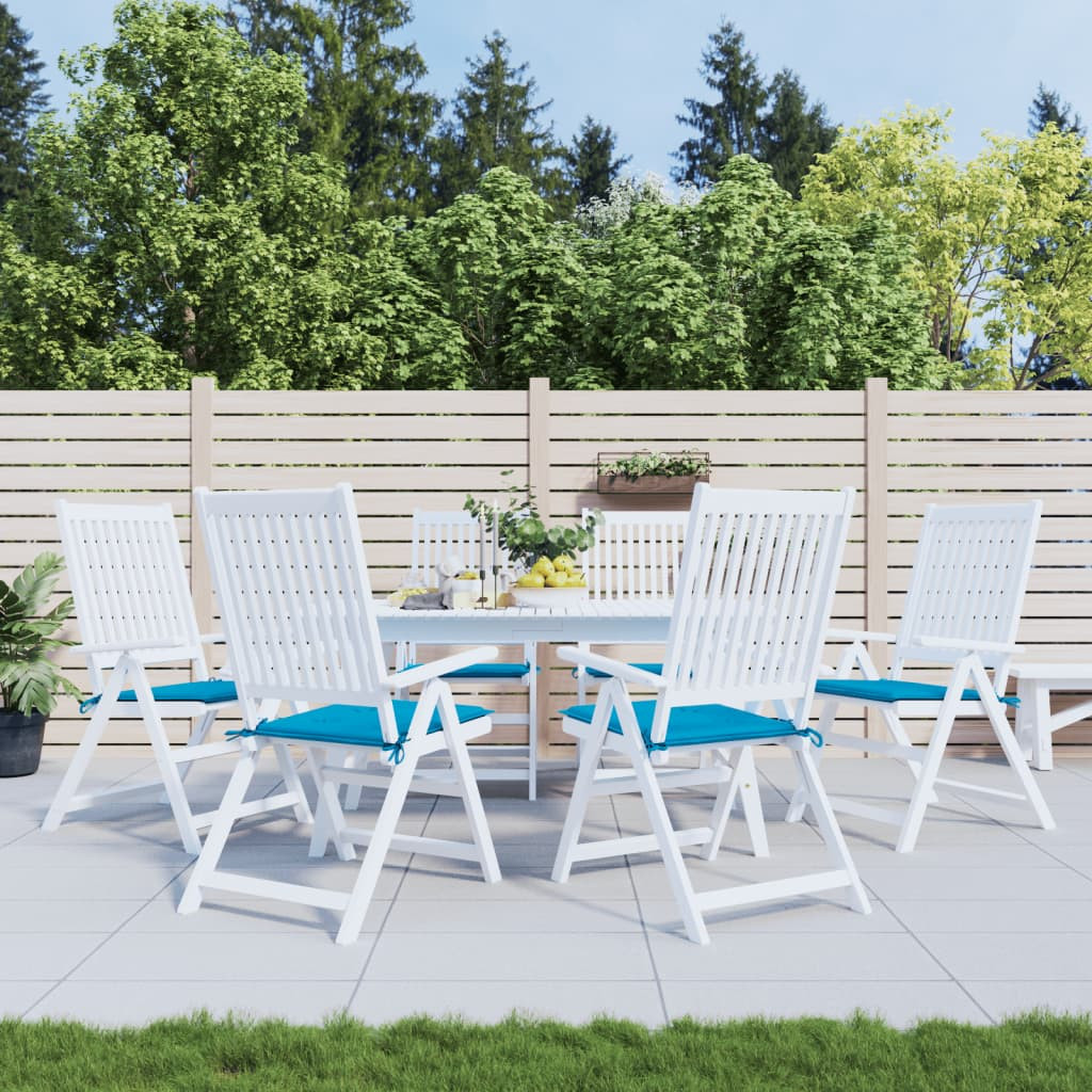 vidaXL Gartenstuhl-Kissen 6 Stk. Blau 50x50x4 cm Oxford-Gewebe
