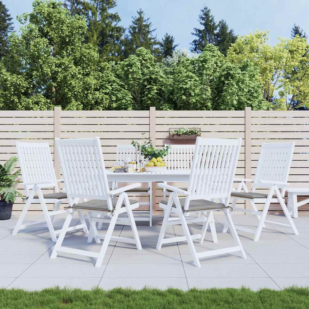 vidaXL Gartenstuhl-Kissen 6 Stk. Grau 40x40x4 cm Oxford-Gewebe