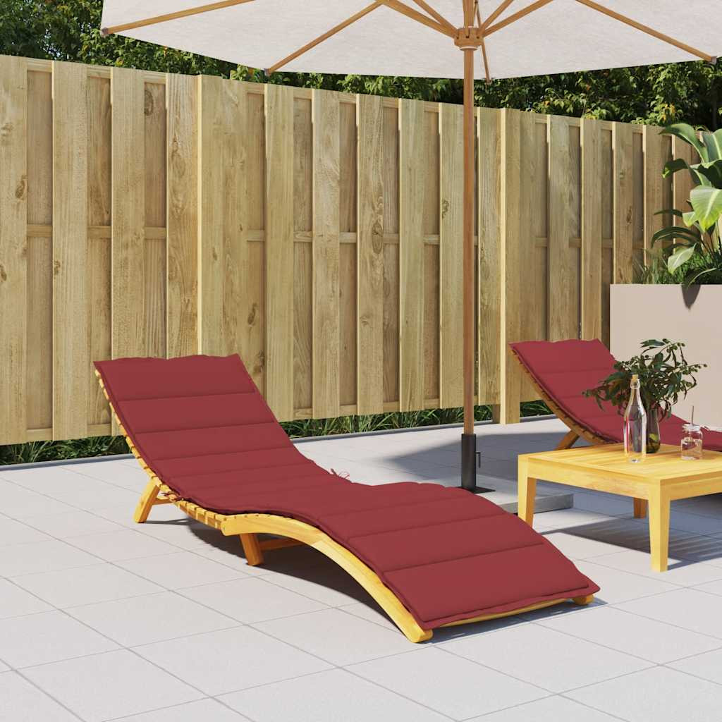 vidaXL Sonnenliegen-Auflage Weinrot 200x70x3 cm Oxford-Gewebe
