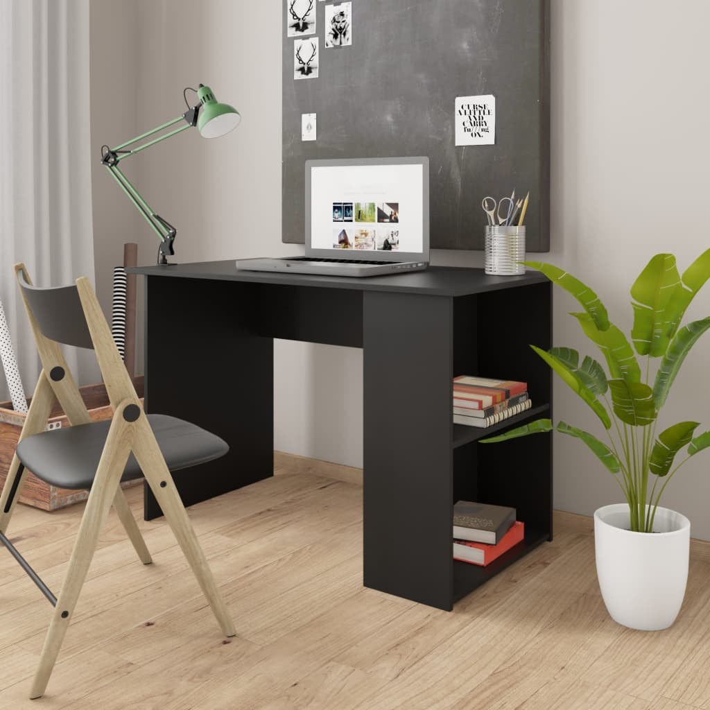vidaXL Schreibtisch Schwarz 110x60x73 cm Holzwerkstoff
