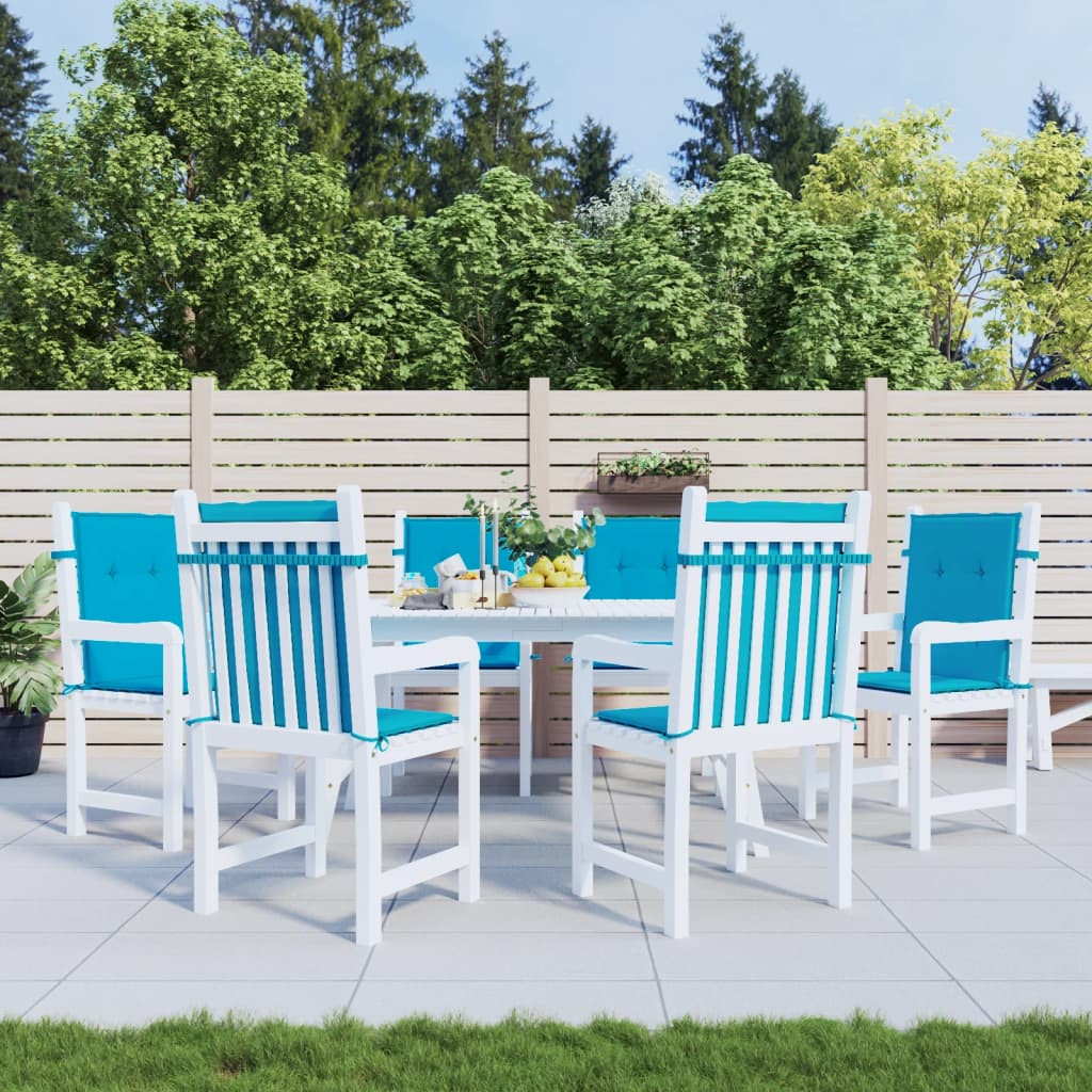vidaXL Gartenstuhlauflagen für Niedriglehner 6 Stk. Blau 100x50x3 cm