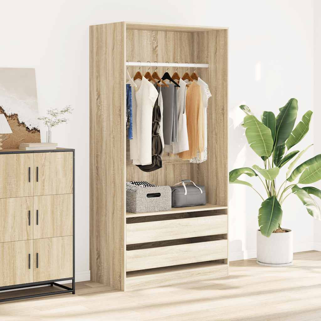 vidaXL Kleiderschrank Sonoma-Eiche 100x50x200 cm Holzwerkstoff