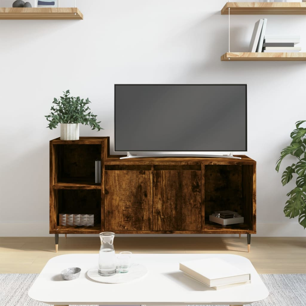 vidaXL TV-Schrank Räuchereiche 100x35x55 cm Holzwerkstoff