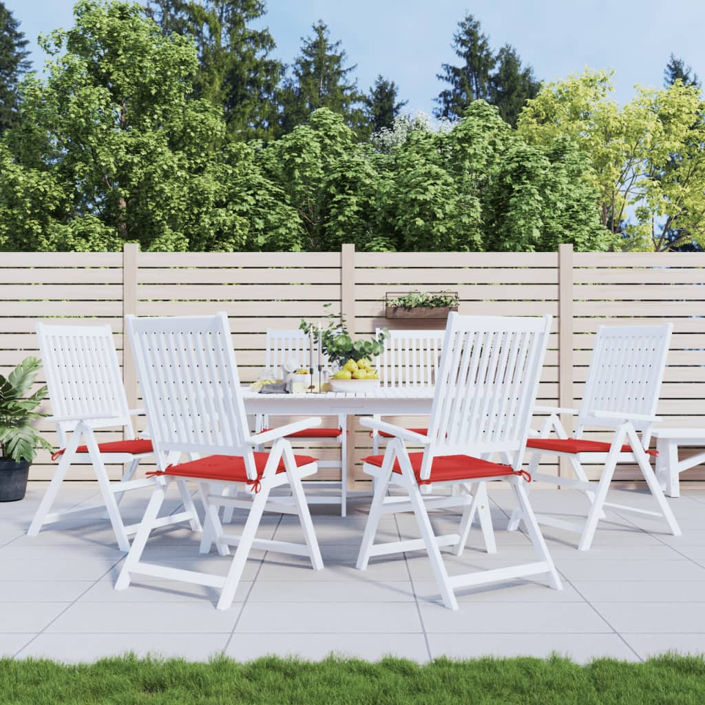 vidaXL Gartenstuhl-Kissen 6 Stk. Rot 50x50x4 cm Oxford-Gewebe