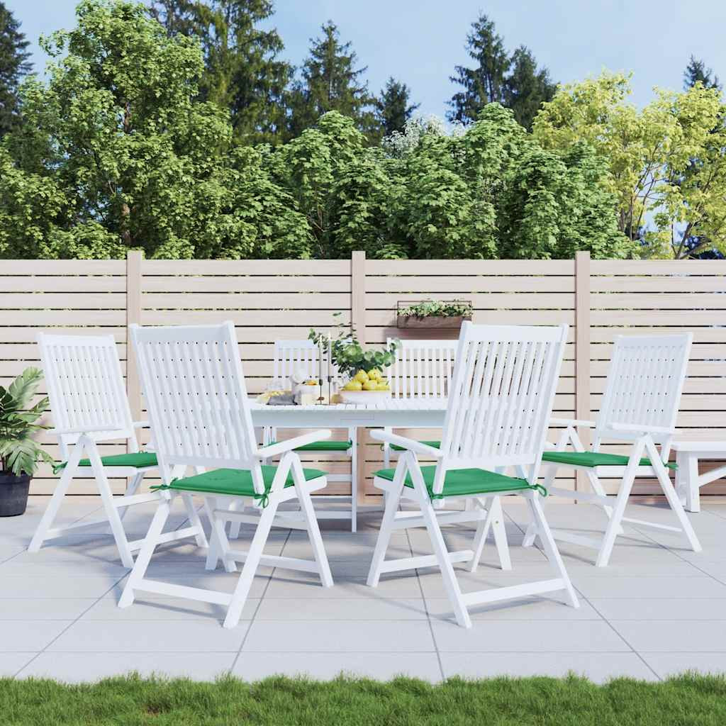 vidaXL Gartenstuhl-Kissen 6 Stk. Grün 40x40x4 cm Oxford-Gewebe