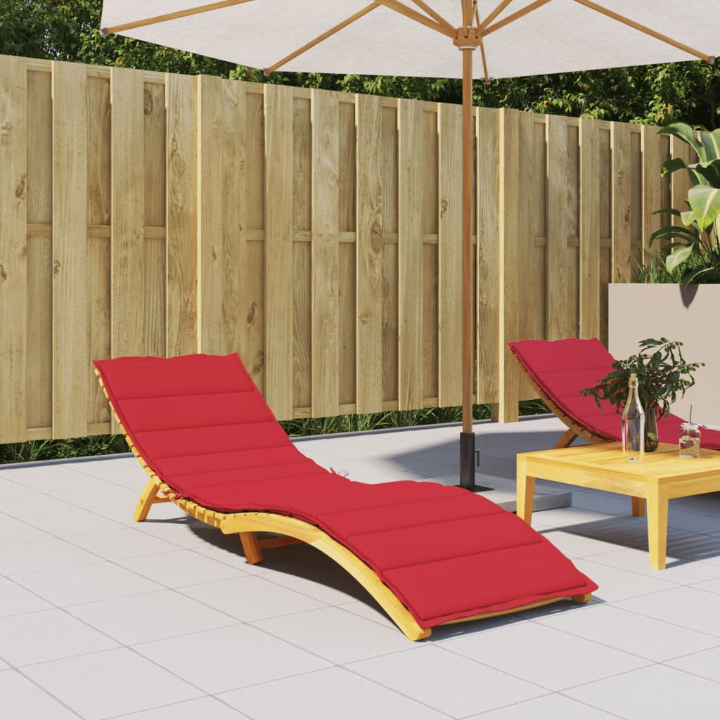 vidaXL Sonnenliegen-Auflage Rot 200x50x3 cm Oxford-Gewebe