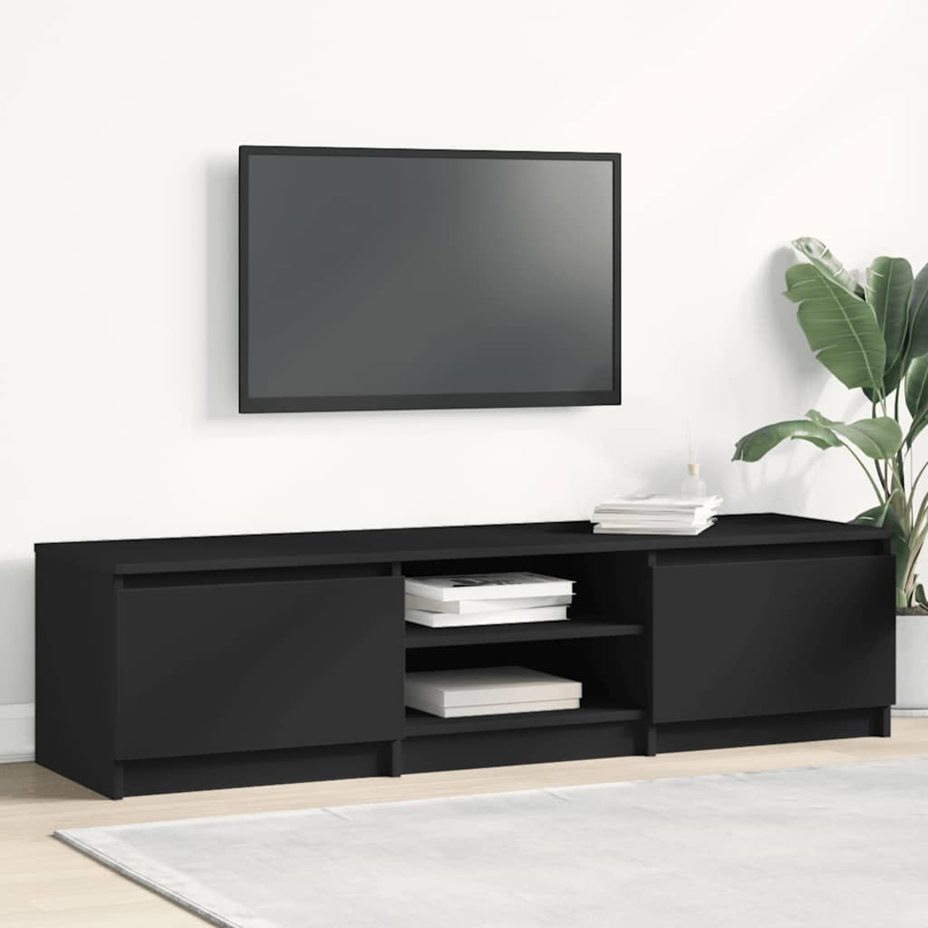 vidaXL TV-Schrank Schwarz 140x40x35,5 cm Holzwerkstoff
