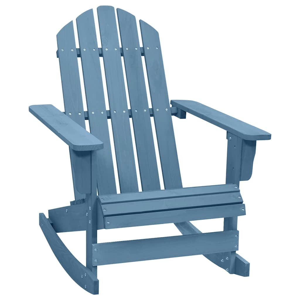 vidaXL Adirondack-Schaukelstuhl Massivholz Tanne Blau
