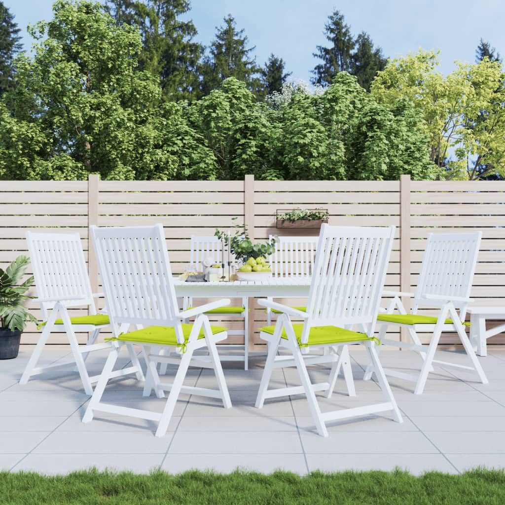 vidaXL Gartenstuhl-Kissen 6 Stk. Knallgrün 50x50x4 cm Oxford-Gewebe
