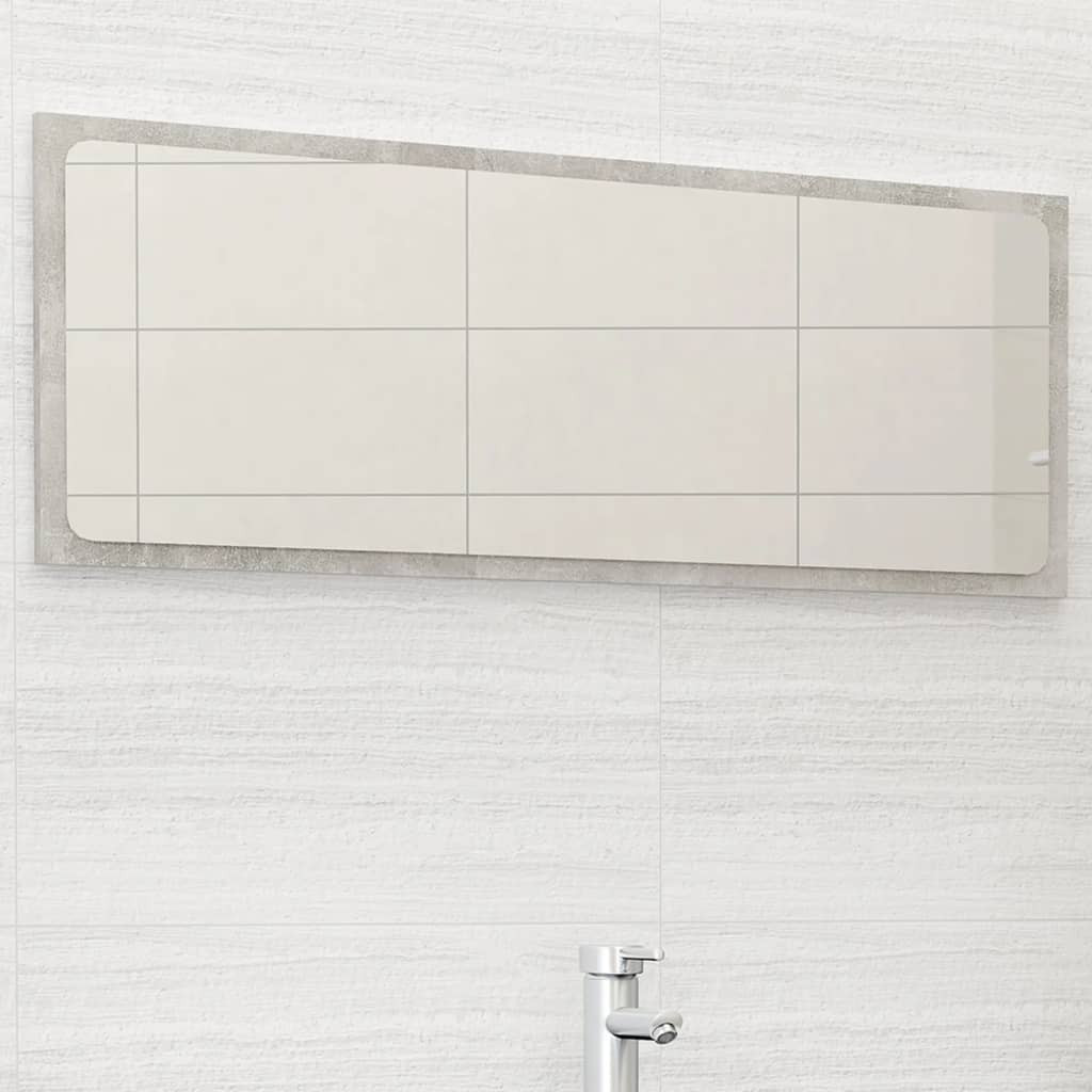 vidaXL Badspiegel Betongrau 100x1,5x37 cm Holzwerkstoff