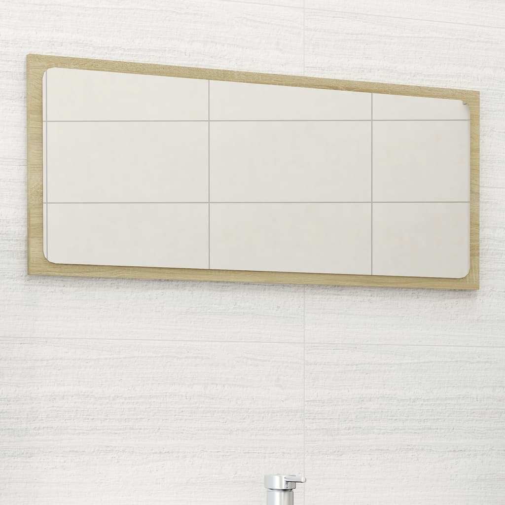 vidaXL Badspiegel Sonoma-Eiche 80x1,5x37 cm Holzwerkstoff