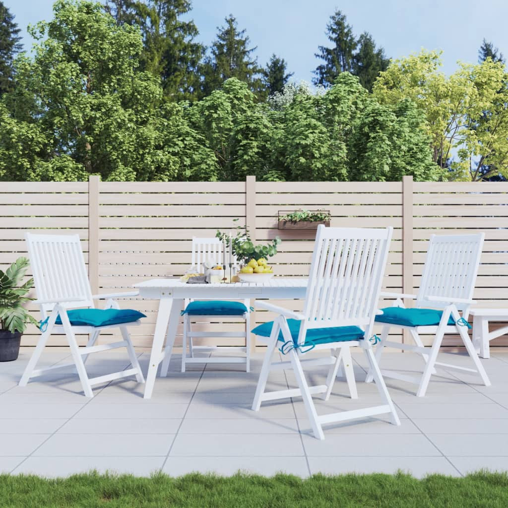 vidaXL Stuhlkissen 4 Stk. Hellblau 50x50x7 cm Oxford-Gewebe
