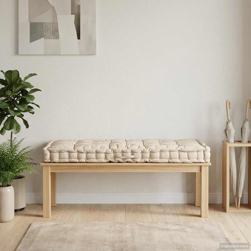 vidaXL Palettenkissen Baumwolle 120×80×10 cm Beige