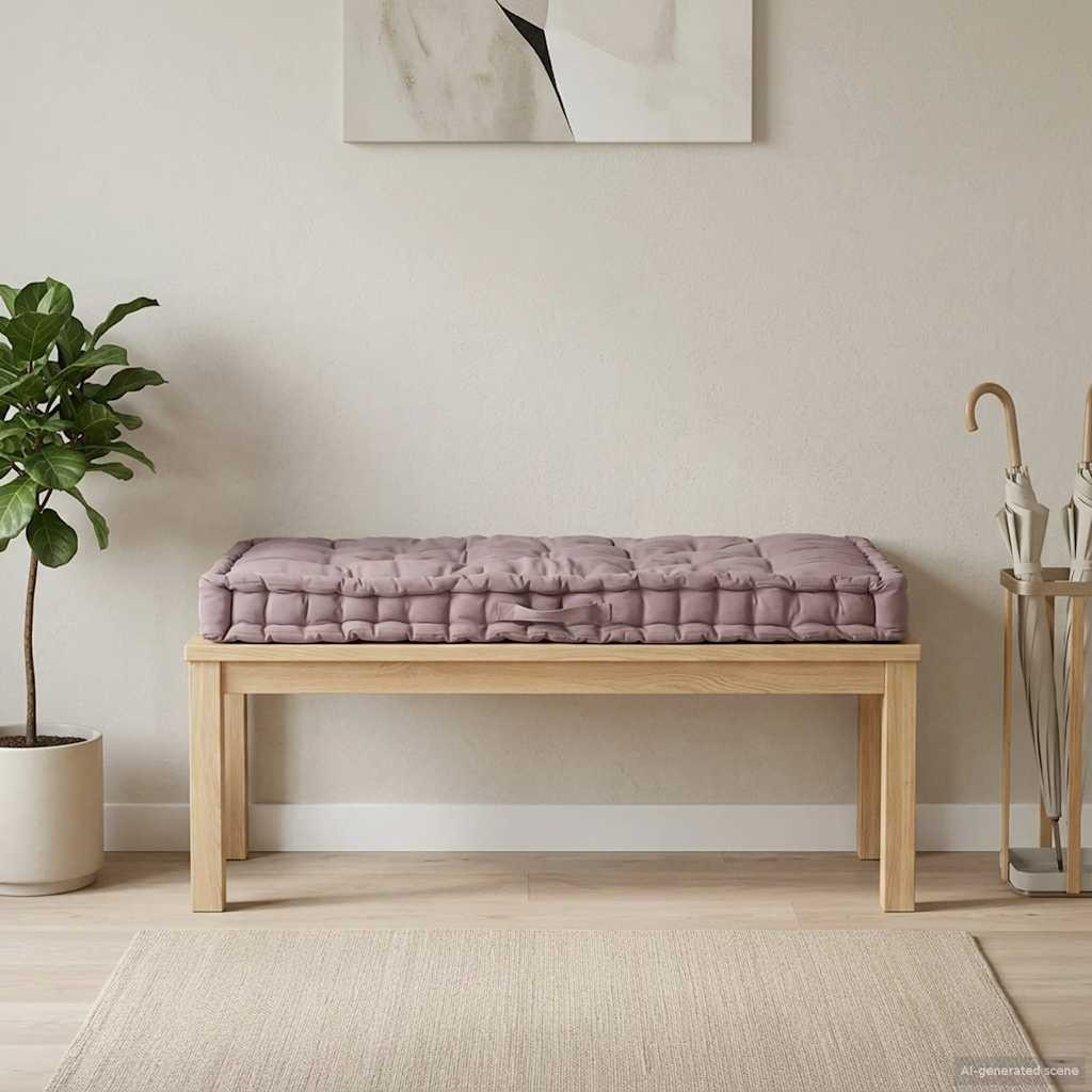 vidaXL Palettenkissen Baumwolle 120×80×10 cm Taupe
