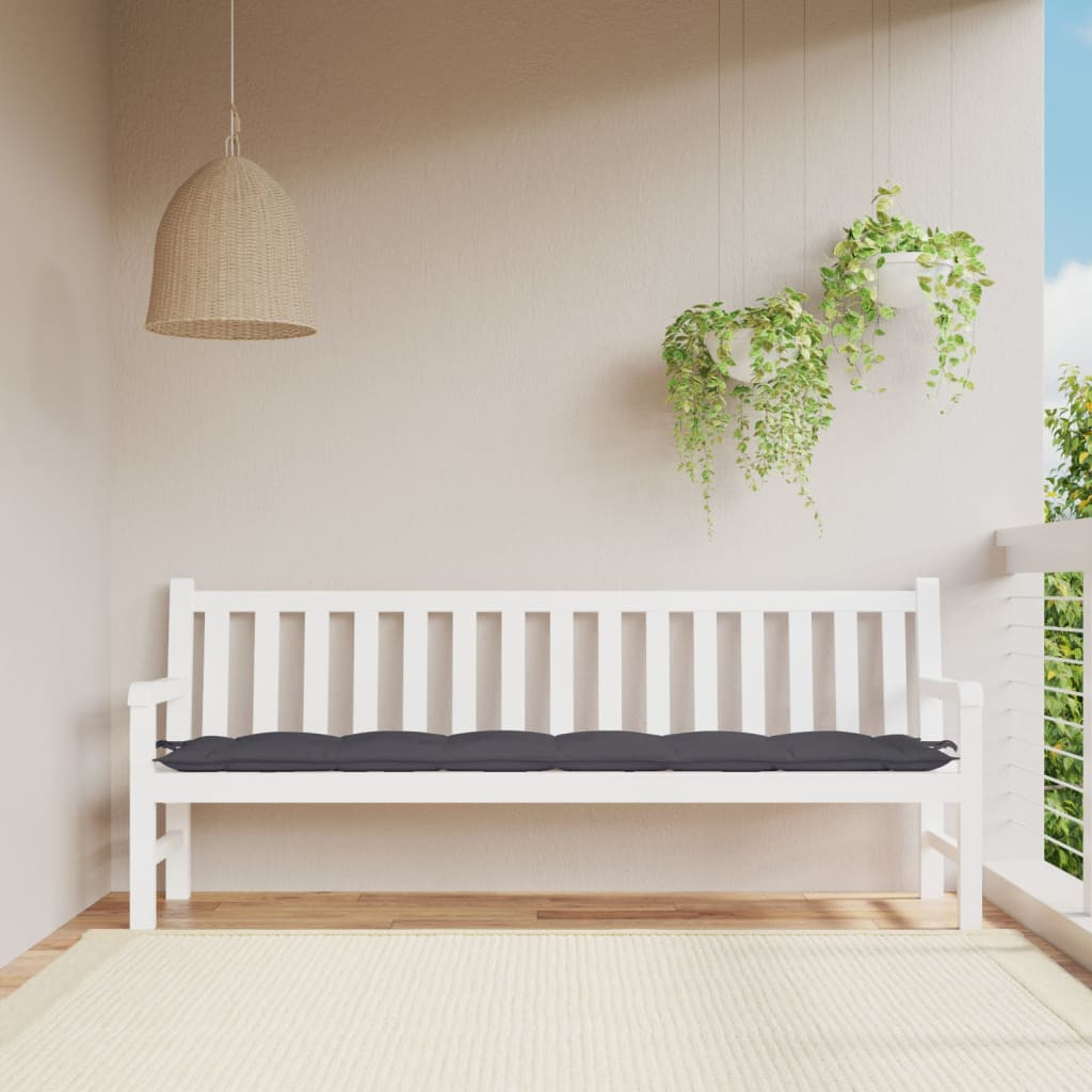 vidaXL Gartenbank-Auflage Anthrazit 200x50x7 cm Oxford-Gewebe